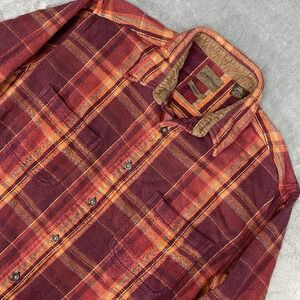 St. Johns Bay Shirt Mens L Multicolor Brawny Flannel Long Sleeve Plaid Button Up